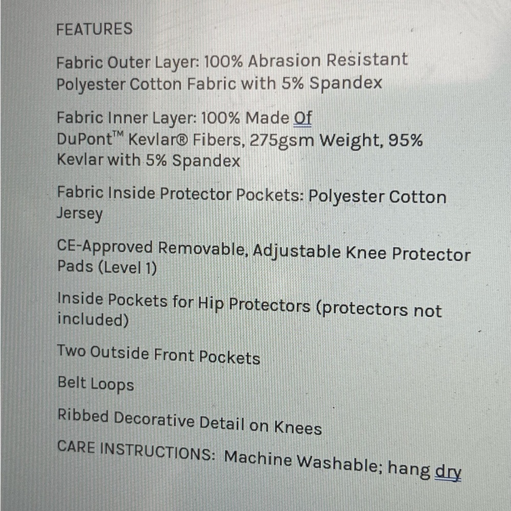 Gogo Gear Kevlar Motorcycle Leggings 12 - Picture 3 of 7